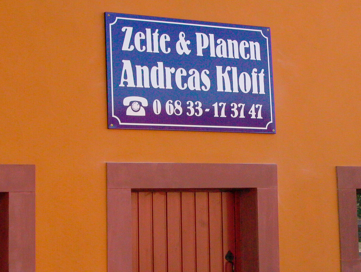 Emailschild 1400 x 1000 mm