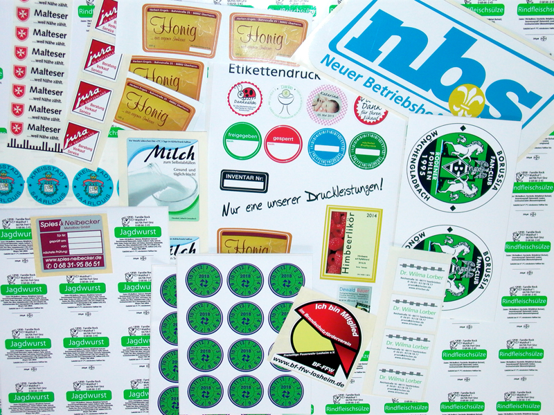 Aufkleber und Etiketten